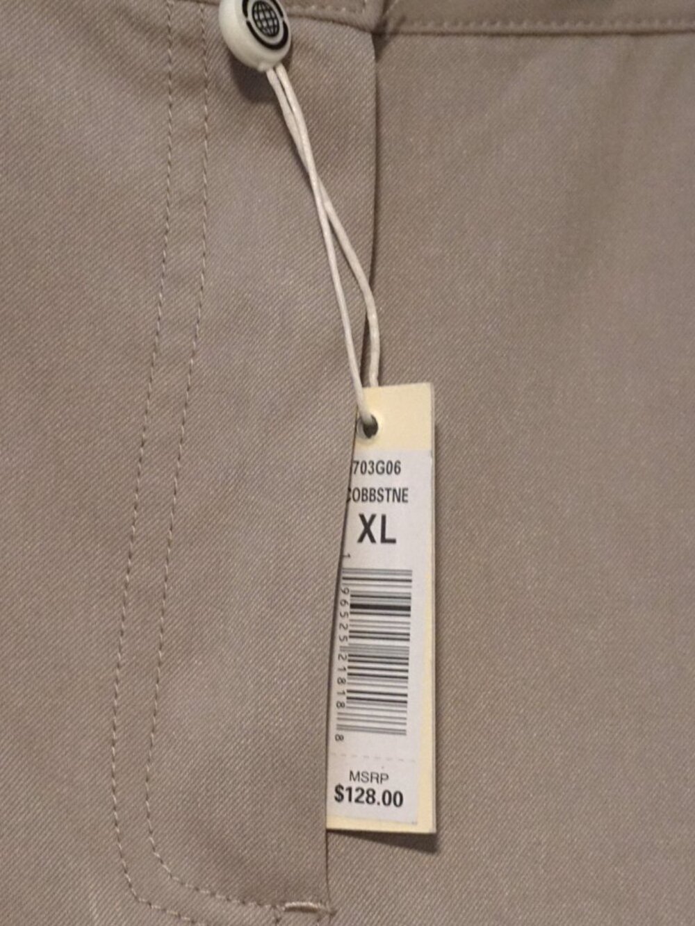 Max Studio Khaki Cargo Jogger Pants Button Cuffs Side Elastic Waist Women’s XL - Picture 5 of 7